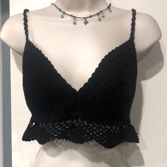 Brandy Melville Tammie Crochet Bralette Honeypunch - Picture 5 of 10